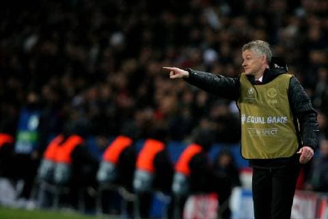 Paris France 06 03 2019 UEFA Champions League 2018 19 Season Round of 16 2nd leg Round of 16th round Paris Saint Germain Manchester United Coach Ole Gunnar Solskjaer MNU gesticulated gestures DeFodi541