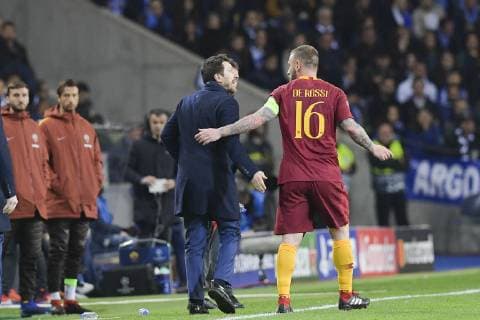 Photo Luciano Rossi AS Roma LaPresse 06 03 2019 Roma (Italia) Soccer Porto - AS Roma Uefa Champions League 2018 2019 - Dragao Stadium of Porto (Portogallo) In the pic: Daniele De Rossi, Eusebio Di Francesco  Copyright: xLucianoxRossix ASxRoma LaPressex