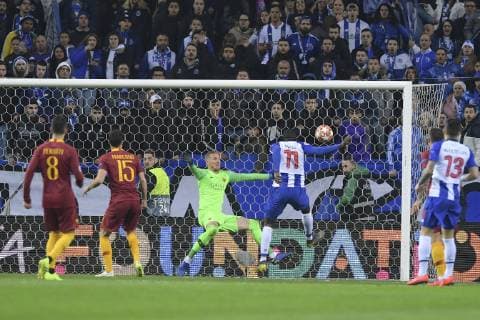 Photo Luciano Rossi AS Roma LaPresse 06 03 2019 Roma (Italia) Soccer Porto - AS Roma Uefa Champions League 2018 2019 - Dragao Stadium of Porto (Portogallo) In the pic: Moussa Marega goal  Copyright: xLucianoxRossix ASxRoma LaPressex