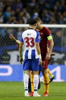 Porto x Roma PORTO, PT - 06.03.2019: PORTO X ROMA - Pepe and Dzeko during the match between Porto and Rome held at Estádio do Dragão in Porto, PT. The match is the second valid for the Round of 16 of the Champions League 2018 19. (Photo: Marco Galvão Fotoarena) x1693822x  MarcoxGalvão