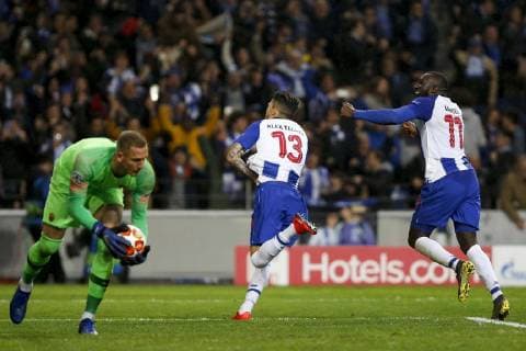 Porto x Roma PORTO, PT - 06.03.2019: PORTO X ROMA - Commemoration of the third goal of Porto, marked by Alex Telles during the match between Porto and Rome held at Estádio do Dragão in Porto, PT. The match is the second valid for the Round of 16 of the Champions League 2018 19. (Photo: Marco Galvão Fotoarena) x1693838x  MarcoxGalvão