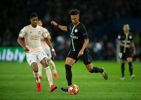 Paris Saint-Germain v Manchester United ManU UEFA Champions League Thilo Kehrer of Paris Saint-Germain plays the ball during the UEFA Champions League match at Parc des Princes, Paris Content Not Available For UK Newspapers Copyright: xRussellxHartx FIL-12959-0125