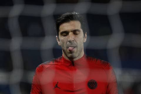 March 6, 2019 - Paris, France - Gianluigi Buffon of PSG during the UEFA Champions League Round of 16 Second Leg match between Paris Saint-Germain and Manchester United ManU at Parc des Princes on March 06, 2019 in Paris,( Nurphoto) Paris Saint-Germain v Manchester United - UEFA Champions League  - ZUMAn230 20190306_zaa_n230_435 Copyright: xMehdixTaamallahx