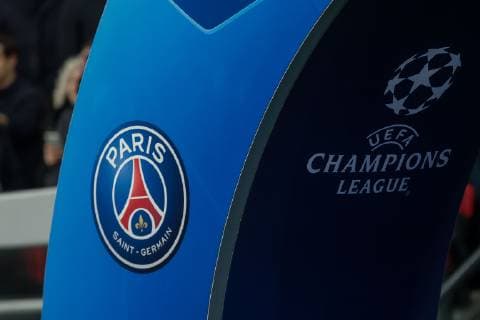 Paris France 06 03 2019 UEFA Champions League 2018 19 Season Round of 16 2nd leg Round of 16th round Paris Saint Germain Manchester United Paris with Champion League logo DeFodi541