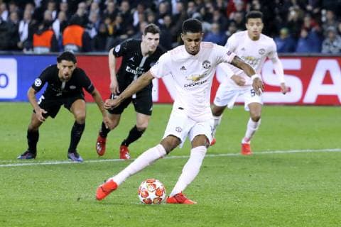 RASHFORD Markus Team Manchester United turned 11m UEFA Champions League season 2018 2019 2019 Round of 16 Paris St Germain PSG Manchester Unite 1 3 game on 06 March 2019 in Paris