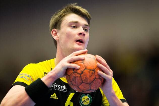 190307 Sävehofs Oskar Sunnefeldt during the handball match in the Handball League between Sävehof and Skövde on March 7, 2019 in Partille,  Copyright: MICHAELxERICHSEN BB190307MI031