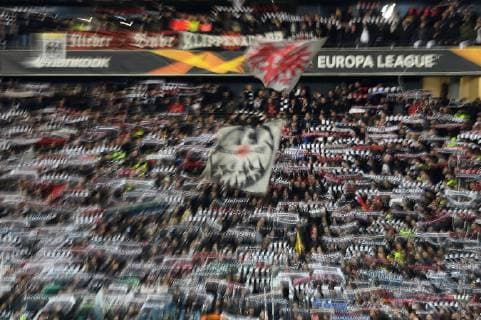 07 03 2019 xpsx Soccer Europa League 1 8 Final Eintracht Frankfurt Inter Milan emspor v l Fans Eintracht Frankfurt Mood Scarves DFL DFB REGULATIONS PROHIBIT ANY USE OF PHOTOGRAPHS as IMAGE SEQUENCES and or QUASI VIDEO Frankfurt am Main