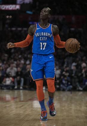 March 8, 2019 - Los Angeles, California, United States of America - Dennis Schroder 17 of the Oklahoma Thunder during their NBA Basketball Herren USA game with the Los Angeles Clippers on Friday March 8, 2019 at the Staples Center in Los Angeles, California. Clippers defeat Thunder, 118-110. JAVIER ROJAS PI Clippers vs Thunder - ZUMAp124 20190308_zaa_p124_037 Copyright: xJavierxRojas Pix