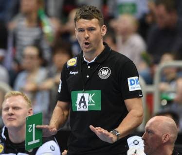 Handball international match in Düsseldorf Germany Switzerland 09 03 2019 national coach national coach Christian Prokop Deut on the side line HM