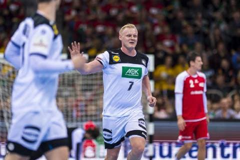Düsseldorf Germany 09 March 2019 Handball DHB Men Laenderspiel 18 19 Germany vs Switzerland Patrick Wiencek Germany THW Kiel Jubel Freude Emotion Düsseldorf ISS Dome Nordrhein Westfalen Germany