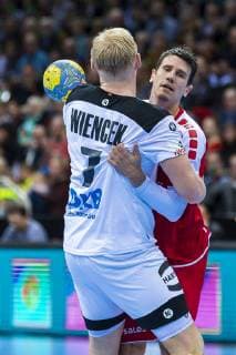 Düsseldorf Germany 09 March 2019 Handball DHB Men International 18 19 Germany vs Switzerland vs Patrick Wiencek Germany THW Kiel Andy Schmid Switzerland Rhein Neckar L wen Düsseldorf ISS Dome Nordrhein Westfalen Germany