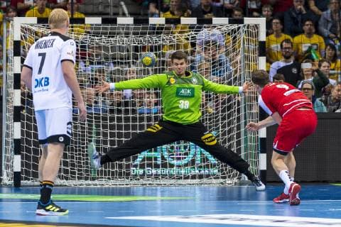 Düsseldorf Germany 09 March 2019 Handball DHB Men International 18 19 Germany vs Switzerland vs Patrick Wiencek Germany THW Kiel Torhueter Christopher Rudeck Germany Bergischer HC Marvin Lier Switzerland Düsseldorf ISS Dome Nordrhein Westfalen Germany