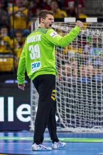 Düsseldorf Germany 09 March 2019 Handball DHB Men International 18 19 Germany vs Switzerland Goalkeeper Christopher Rudeck Germany Bergischer HC Jubel Freude Emotion Düsseldorf ISS Dome Nordrhein Westfalen Germany
