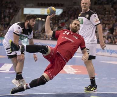 Handball international Germany vs. Switzerland Germany Switzerland 27 29 Handball international in Düsseldorf Alen Milosevic
