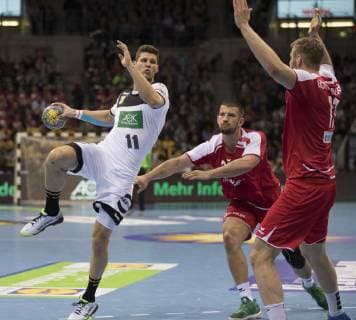 Handball international Germany vs. Switzerland Germany Switzerland 27 29 Handball international in Düsseldorf Sebastian Heymann