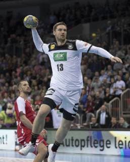 Handball international Germany vs. Switzerland Germany Switzerland 27 29 Handball international in Düsseldorf Hendrik Pekeler Germany