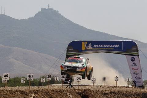 Bolivian driver Marco Bulacia and Argentine co-driver Fabian Cretu drive their Skoda Fabia R5, during the second stage of the XVI Guanajuato-Mexico Rally, in the El Brinco section of the city of Silao, Guanajuato, Mexico. Rally Mexico 2019 !ACHTUNG: NUR REDAKTIONELLE NUTZUNG!  Copyright: xFranciscoxGuascox AME5267 20190309-636877721776785127