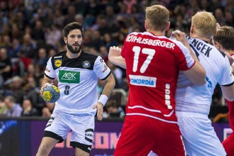 Düsseldorf Germany 09 March 2019 Handball DHB Men International 18 19 Germany vs Switzerland v li Tim Suton Germany TBV Lemgo Samuel Röthlisberger Roethlisberger Switzerland TVB Stuttgart Patrick Wiencek Germany THW Kiel Düsseldorf ISS Dome Nordrhein Westfalen Germany