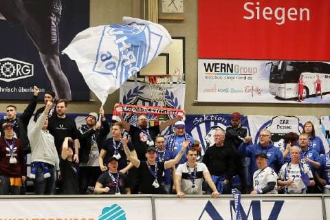 TuS Ferndorf Dessau Roßlauer HV 09 03 2019 With travelled fans Dessau Roßlauer HV Kreuztal Stählerwiese Germany