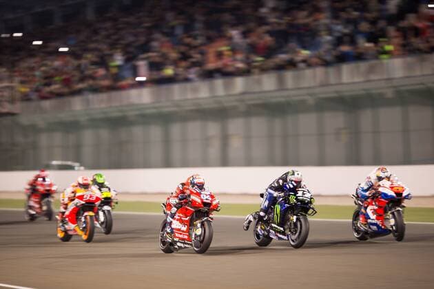 ANDREA DOVIZIOSO - ITALIAN - MISSION WINNOW DUCATI - DUCATI MAVERICK VINALES - SPANISH - MONSTER ENERGY YAMAHA MotoGP - YAMAHA JACK MILLER - AUSTRALIAN - ALMA PRAMAC RACING - HONDA MOTO GP : Grand Prix du Qatar - 10 03 2019 vincentGuignet panoramic 