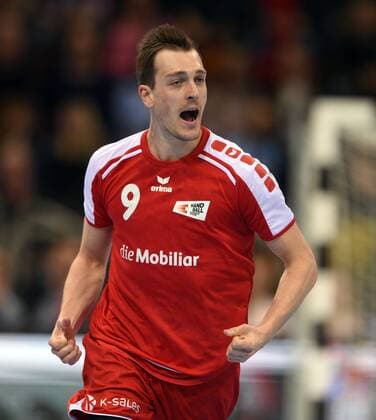 Handball international match in Düsseldorf Germany Switzerland 09 03 2019 Jubel Marvin Lier Switzerland HM