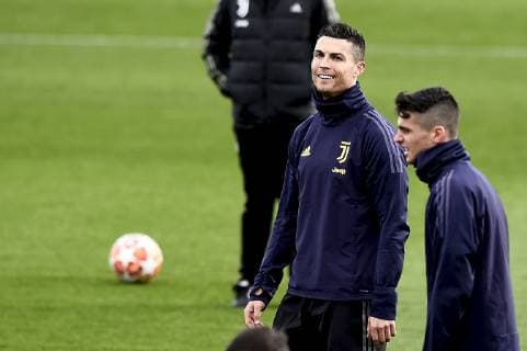 Fußball, CL, Juventus Turin Training Photo LaPresse - Nicol& xf2; Campo March 11th, 2019 Turin (Italy) Soccer UEFA Champions League 2018 2019 - Juventus Training Center Continassa Juventus FC vs Atletico Madrid - Juventus training In the pic: Cristiano Ronaldo  Copyright: xNicol& xf2;xCampo LaPresse Nicolx