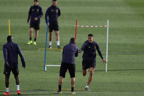Joao Cancelo of Juventus during the training session at the Juventus Training centre, Turin, Italy. Picture date 11th March 2019. Picture credit should read: Jonathan Moscrop Sportimage EDITORIAL USE ONLY. No use with unauthorised audio, video, data, fixture lists, club league logos or live services. Online in-match use limited to 120 images, no video emulation. No use in betting, games or single club league player publications. YODA6878.JPG