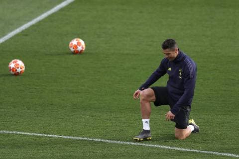 Cristiano Ronaldo of Juventus during the training session at the Juventus Training centre, Turin, Italy. Picture date 11th March 2019. Picture credit should read: Jonathan Moscrop Sportimage EDITORIAL USE ONLY. No use with unauthorised audio, video, data, fixture lists, club league logos or live services. Online in-match use limited to 120 images, no video emulation. No use in betting, games or single club league player publications. YODA6696.JPG