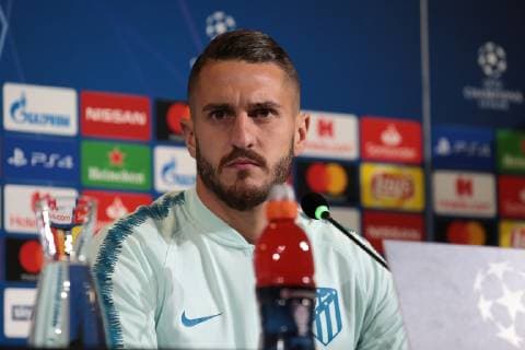 Koke of Atletico Madrid during the press conference PK Pressekonferenz at the Allianz Stadium, Turin, Italy. Picture date 11th March 2019. Picture credit should read: Jonathan Moscrop Sportimage EDITORIAL USE ONLY. No use with unauthorised audio, video, data, fixture lists, club league logos or live services. Online in-match use limited to 120 images, no video emulation. No use in betting, games or single club league player publications. ADPB8807.JPG