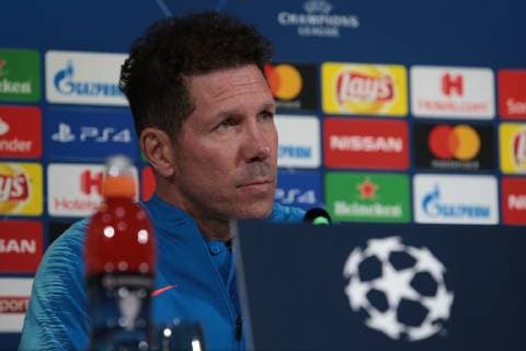 Diego Simeone manager of Atletico Madrid during the press conference PK Pressekonferenz at the Allianz Stadium, Turin, Italy. Picture date 11th March 2019. Picture credit should read: Jonathan Moscrop Sportimage EDITORIAL USE ONLY. No use with unauthorised audio, video, data, fixture lists, club league logos or live services. Online in-match use limited to 120 images, no video emulation. No use in betting, games or single club league player publications. ADPB8833.JPG