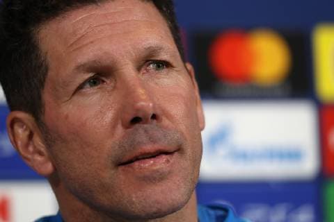 Diego Simeone manager of Atletico Madrid during the press conference PK Pressekonferenz at the Allianz Stadium, Turin, Italy. Picture date 11th March 2019. Picture credit should read: Jonathan Moscrop Sportimage EDITORIAL USE ONLY. No use with unauthorised audio, video, data, fixture lists, club league logos or live services. Online in-match use limited to 120 images, no video emulation. No use in betting, games or single club league player publications. YODA7017.JPG