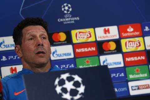 Diego Simeone manager of Atletico Madrid during the press conference PK Pressekonferenz at the Allianz Stadium, Turin, Italy. Picture date 11th March 2019. Picture credit should read: Jonathan Moscrop Sportimage EDITORIAL USE ONLY. No use with unauthorised audio, video, data, fixture lists, club league logos or live services. Online in-match use limited to 120 images, no video emulation. No use in betting, games or single club league player publications. YODA7017.JPG