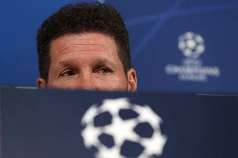 Diego Simeone manager of Atletico Madrid during the press conference PK Pressekonferenz at the Allianz Stadium, Turin, Italy. Picture date 11th March 2019. Picture credit should read: Jonathan Moscrop Sportimage EDITORIAL USE ONLY. No use with unauthorised audio, video, data, fixture lists, club league logos or live services. Online in-match use limited to 120 images, no video emulation. No use in betting, games or single club league player publications. YODA7017.JPG