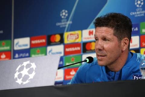 Diego Simeone manager of Atletico Madrid during the press conference PK Pressekonferenz at the Allianz Stadium, Turin, Italy. Picture date 11th March 2019. Picture credit should read: Jonathan Moscrop Sportimage EDITORIAL USE ONLY. No use with unauthorised audio, video, data, fixture lists, club league logos or live services. Online in-match use limited to 120 images, no video emulation. No use in betting, games or single club league player publications. YODA7017.JPG