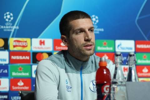 11 03 2019 Football season 2018 2019 Champions League press conference and final training of FC Schalke 04 in Manchester England Matija NASTASIC FC Schalke 04 Manchester Airport England