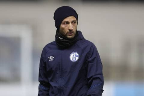 11 03 2019 Football season 2018 2019 Champions League Press conference and final training of FC Schalke 04 in Manchester England Head coach Domenico TEDESCO FC Schalke 04 Manchester Airport England