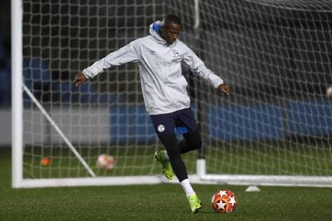 11 03 2019 Football season 2018 2019 Champions League press conference and final training of FC Schalke 04 in Manchester England Hamza Mendyl FC Schalke 04 Manchester Airport England