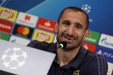 Giorgio Chiellini of Juventus during the press conference PK Pressekonferenz at the Allianz Stadium, Turin, Italy. Picture date 11th March 2019. Picture credit should read: Jonathan Moscrop Sportimage EDITORIAL USE ONLY. No use with unauthorised audio, video, data, fixture lists, club league logos or live services. Online in-match use limited to 120 images, no video emulation. No use in betting, games or single club league player publications. YODA8922.JPG