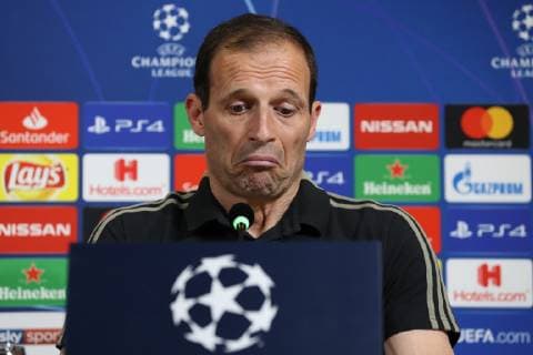 Massimiliano Allegri manager of Juventus during the press conference PK Pressekonferenz at the Allianz Stadium, Turin, Italy. Picture date 11th March 2019. Picture credit should read: Jonathan Moscrop Sportimage EDITORIAL USE ONLY. No use with unauthorised audio, video, data, fixture lists, club league logos or live services. Online in-match use limited to 120 images, no video emulation. No use in betting, games or single club league player publications. YODA9140.JPG