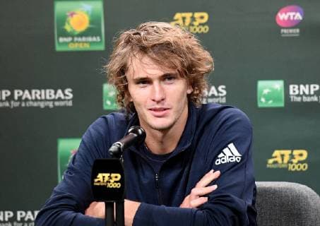 Tennis : BNP Paribas Open 2019 - Alexander Zverev - Allemagne TENNIS : BNP Paribas Open 2019 - Indian Wells -11 03 2019 chryslenecaillaud panoramic 