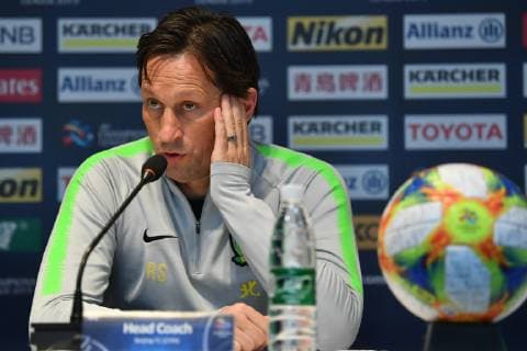 Head coach Roger Schmidt of China s Beijing Guoan F.C. attends a press conference PK Pressekonferenz before the group G match against Japan s Urawa Red Diamonds F.C. during the 2019 AFC Champions League in Beijing, China, 12 March 2019. Beijing Guoan in full preparation for group match in 2019 AFC Champions  20190312_406514