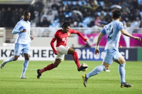 DAEGU, SOUTH KOREA - MARCH 12: Paulinho 8 of Guangzhou Evergrande drives the ball during the AFC Champions League Group F match between Daegu and Guangzhou Evergrande at Forest Arena on March 12, 2019 in Daegu, South Korea.  Copyright: xVCGx CFP111199903187 