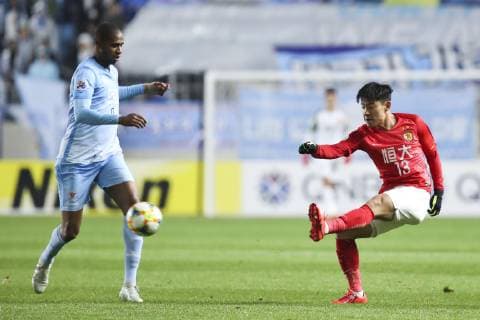 DAEGU, SOUTH KOREA - MARCH 12: He Chao 13 of Guangzhou Evergrande passes the ball during the AFC Champions League Group F match between Daegu and Guangzhou Evergrande at Forest Arena on March 12, 2019 in Daegu, South Korea.  Copyright: xVCGx CFP111199903341 