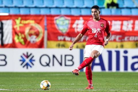 DAEGU, SOUTH KOREA - MARCH 12: Tyias Browning 4 of Guangzhou Evergrande passes the ball during the AFC Champions League Group F match between Daegu and Guangzhou Evergrande at Forest Arena on March 12, 2019 in Daegu, South Korea.  Copyright: xVCGx CFP111199907346 