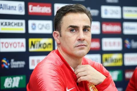DAEGU, SOUTH KOREA - MARCH 12: Guangzhou Evergrande head coach Fabio Cannavaro attends a press conference PK Pressekonferenz after the AFC Champions League Group F match between Daegu and Guangzhou Evergrande at Forest Arena on March 12, 2019 in Daegu, South Korea.  Copyright: xVCGx CFP111199918064 