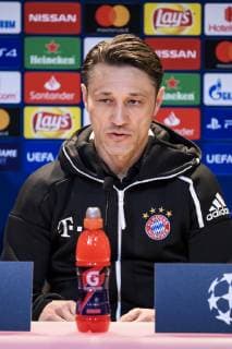 12 03 2019 xkvx Football UEFA Champions League FC Bayern Munich FC Liverpool Press conference and training emspor v l Coach Niko Kovac FCB FC Bayern Munich DFL DFB REGULATIONS PROHIBIT ANY USE OF PHOTOGRAPHS as IMAGE SEQUENCES and or QUASI VIDEO Munich
