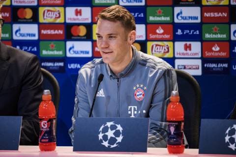 12 03 2019 xkvx Football UEFA Champions League FC Bayern Munich FC Liverpool Press Conference and Training emspor v l Manuel New FCB FC Bayern Munich DFL DFB REGULATIONS PROHIBIT ANY USE OF PHOTOGRAPHS as IMAGE SEQUENCES and or QUASI VIDEO Munich