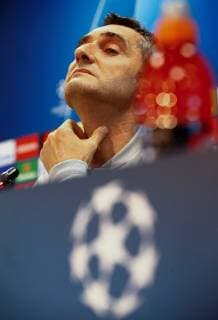 FC Barcelona Barca s head coach Ernesto Valverde attends a press conference PK Pressekonferenz held at the complex Joan Gamper in Barcelona, Spain, 12 March 2019. FC Barcelona will face Olympique Lyon in the UEFA Champions League round of 16 second leg soccer match on 13 March 2019. FC Barcelona press conference !ACHTUNG: NUR REDAKTIONELLE NUTZUNG!  Copyright: xEnricxFontcubertax GRAFCAT5573 20190312-636880076882169559