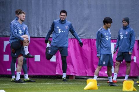 12 03 2019 xkvx Football UEFA Champions League FC Bayern Munich FC Liverpool Press conference and training emspor v l Mats Hummels FCB FC Bayern Munich DFL DFB REGULATIONS PROHIBIT ANY USE OF PHOTOGRAPHS as IMAGE SEQUENCES and or QUASI VIDEO Munich