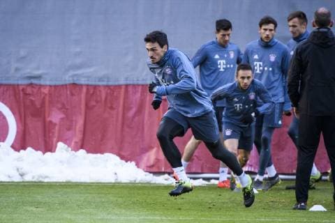 12 03 2019 xkvx Football UEFA Champions League FC Bayern Munich FC Liverpool Press conference and training emspor v l Mats Hummels FCB FC Bayern Munich DFL DFB REGULATIONS PROHIBIT ANY USE OF PHOTOGRAPHS as IMAGE SEQUENCES and or QUASI VIDEO Munich